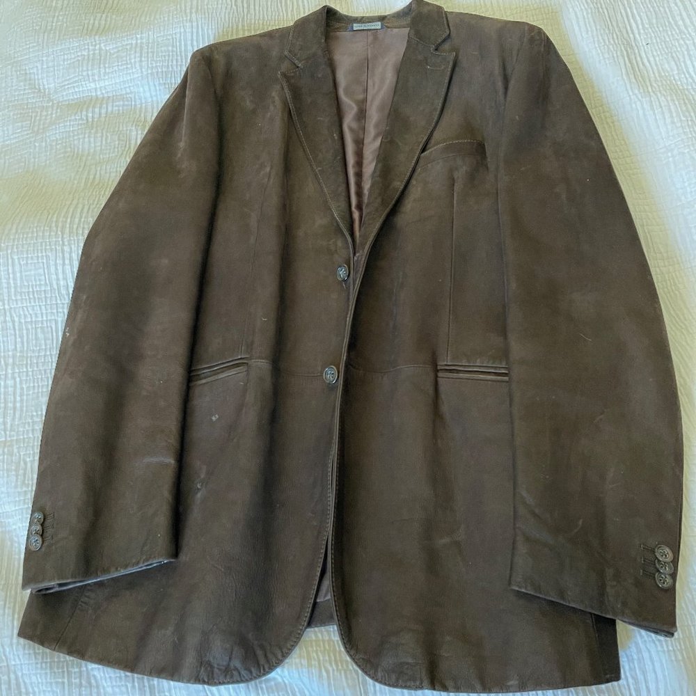 Banana Republic Men's Brown Leather Blazer